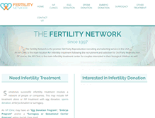 Tablet Screenshot of fertilitynetwork.com